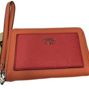 Guess Wallet Purse Orange Leather